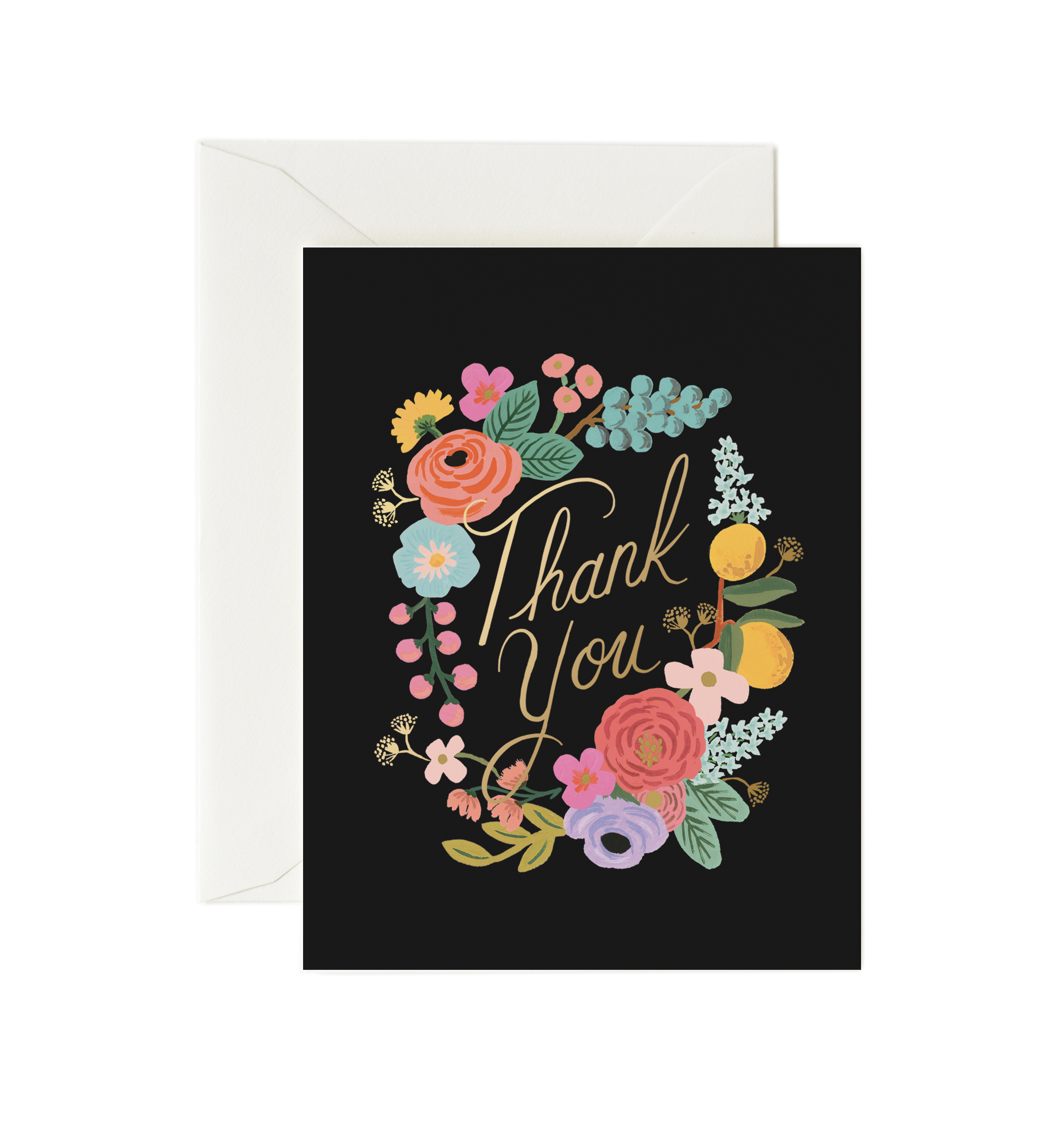 Garden Party Wreath Thank You Card