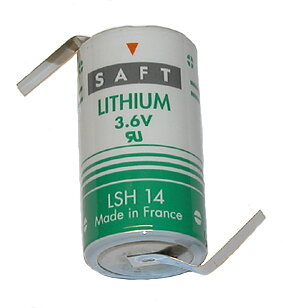 SAFT Litium LSH 14 m. lödfana