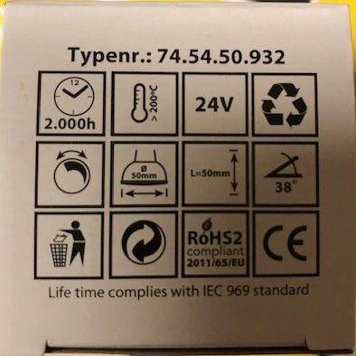 LT Toplux 24V/20WGU5,3/38 gr - 2