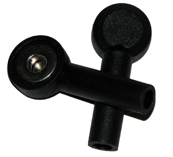 Tryckknapp - 3mm's hona, Svart