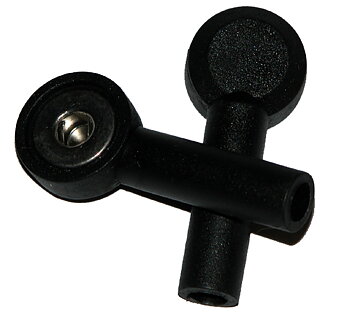 Tryckknapp - 3mm's hona, Svart