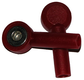 Tryckknapp - 3mm's hona, Röd