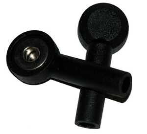 Tryckknapp - 4mm's hona, Svart