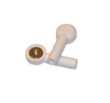 Tryckknapp - 4mm's hona, Vit