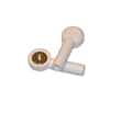 Tryckknapp - 4mm's hona, Vit