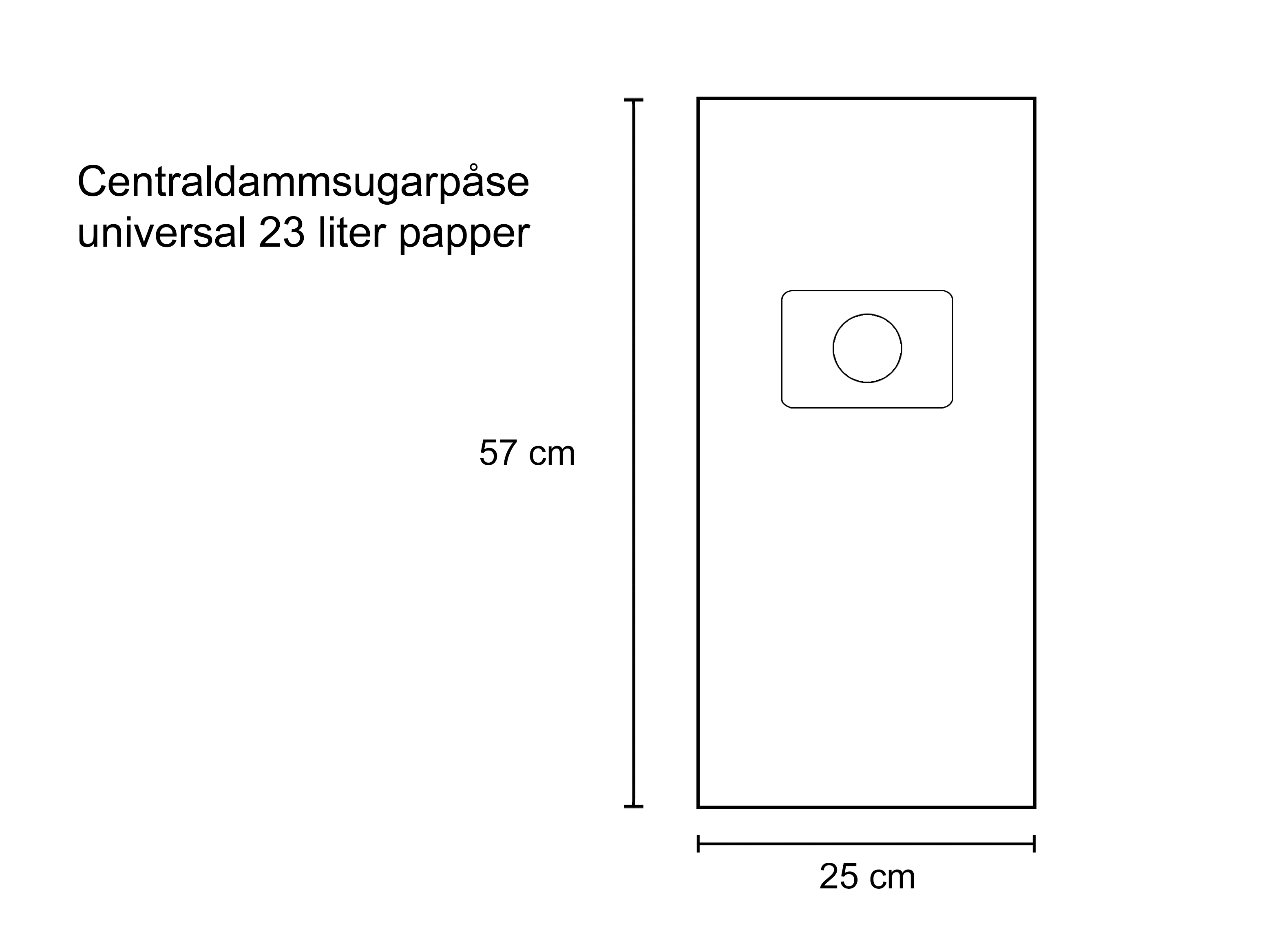 Centraldammsugarpåsar universal 23L papper, 3p/5p - 2