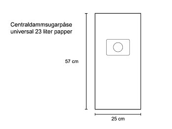 Centraldammsugarpåsar universal 23L papper, 3p/5p
