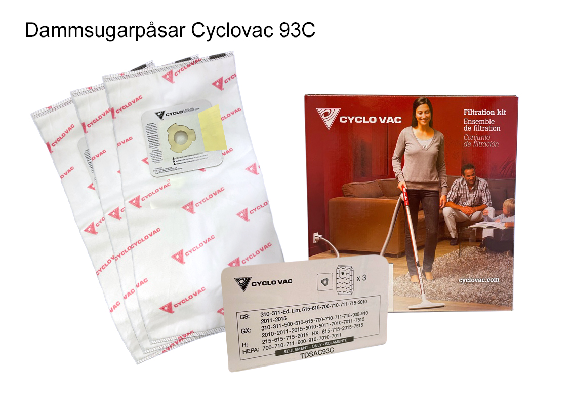 Cyclovac centraldammsugarpåsar - 4
