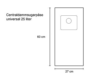 Centraldammsugarpåsar universal 25L, 3p/5p