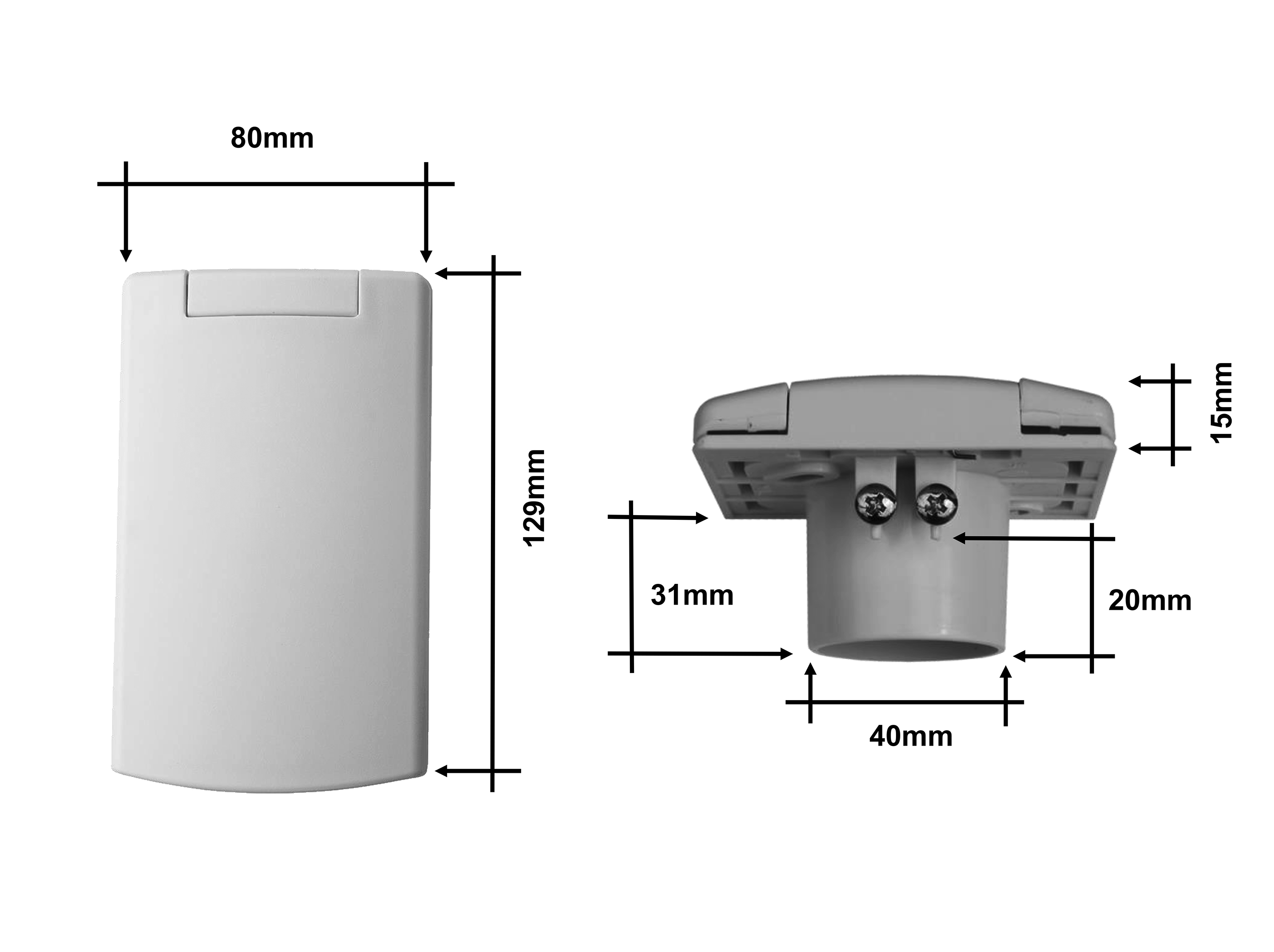 Suguttag VEX R, plast vit, rektangulärt lock - 3
