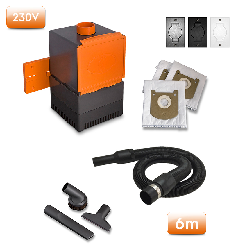 Beflexx inbyggd dammsugare paket 6m