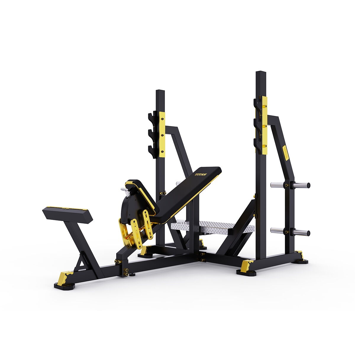DHZ Plate Loaded Titan Mechanix Olympic Incline Bench