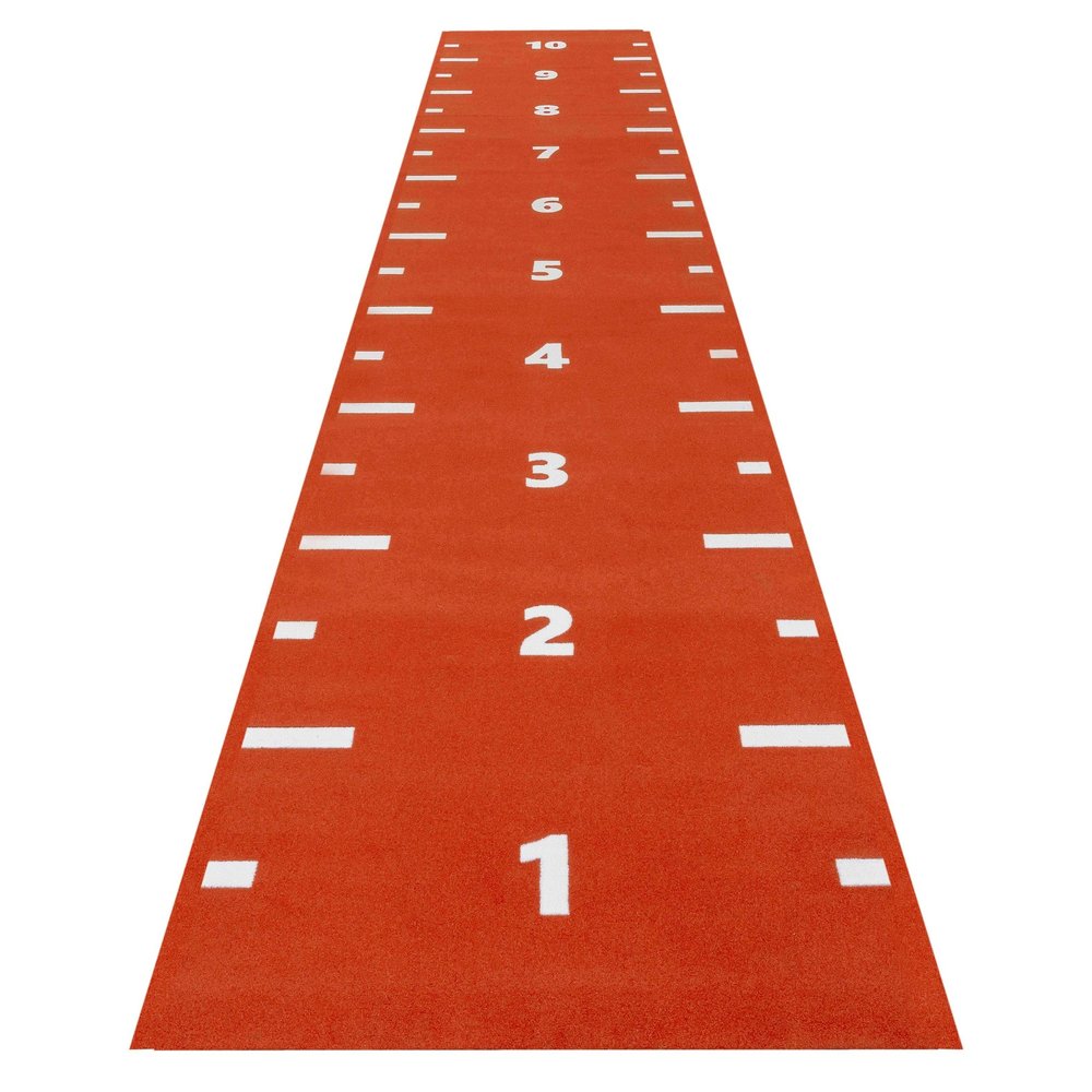 Konstgräs Sprinttrack med markeringar och nummer, 1,5 x 10m