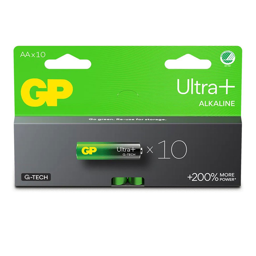 GP Ultra Plus Alkaline AA-batteri 10-pack
