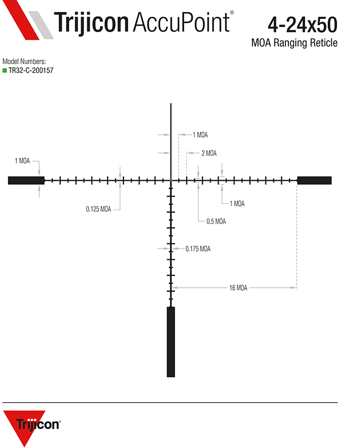 Kikarsikte Trijicon AccuPoint 4-24×50 MOA Ranging Grön Dot - 13