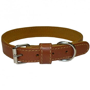 ECO Coneckt Brun Läderhalsband Small