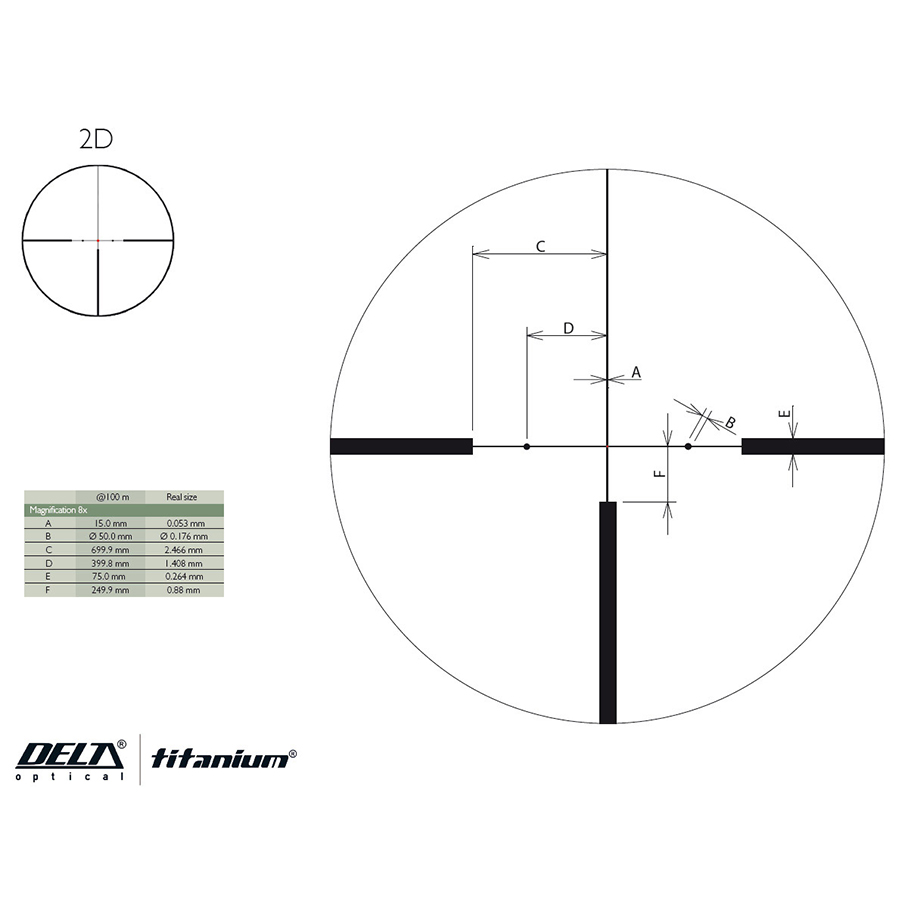 Kikarsikte Delta Titanium HD 2.5-15x50 Belyst - 6