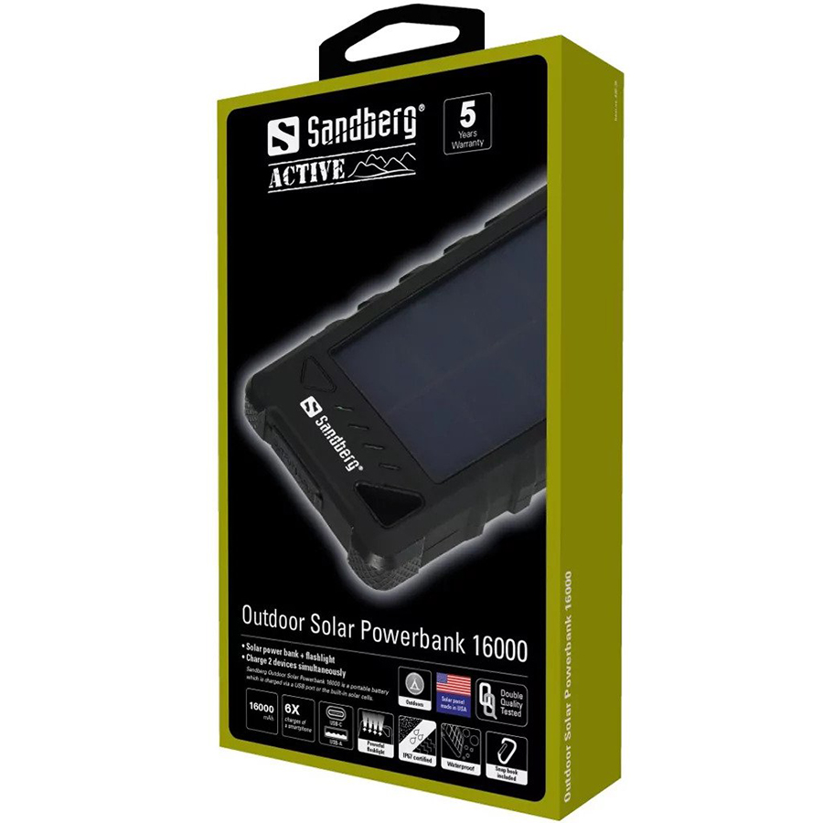 Sandberg Solar Outdoor Solar Powerbank 16000 - 3