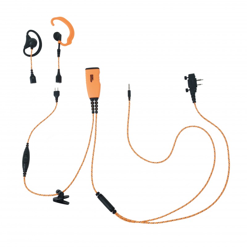 PRO-P610LA Orange tygkabel, öronbygel & mikrofon/PTT 
