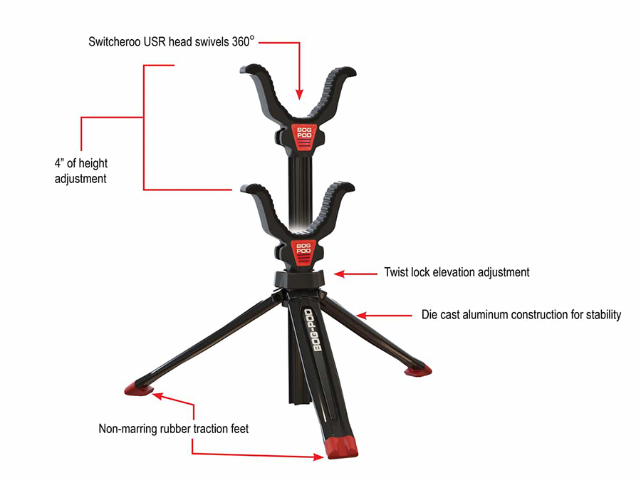 BOG Rapid Rest Skjutstöd tri-pod kompakt 18-28 cm  - 3