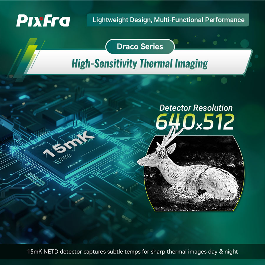 PixFra Draco D635N-4K Multispektral Värmekikare 640x512 - 7