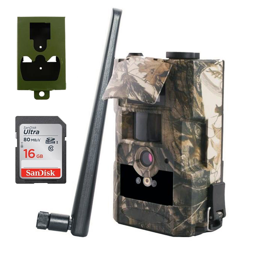 Åtelkamera Albecom MG884+16GB SD kort+Metallbox+6Volt kabel