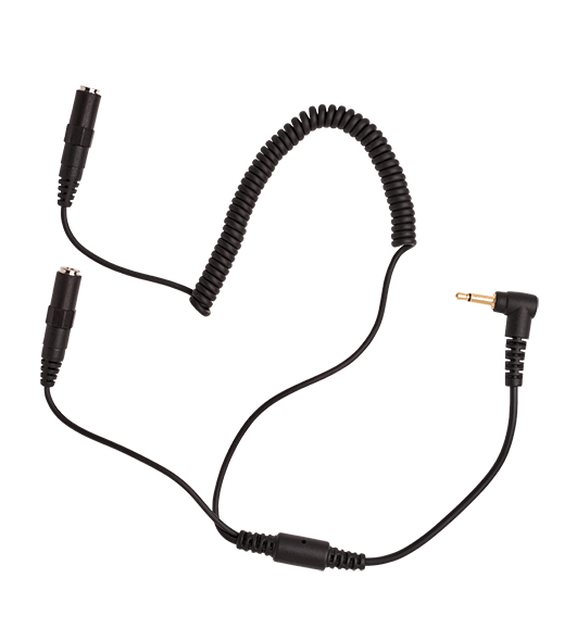 Radiokabel Y-koppling 3,5mm vinkel