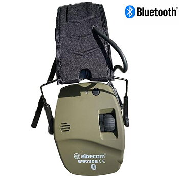 Albecom EM030-B Hörselskydd, Bluetooth, Siliconringar, Grön