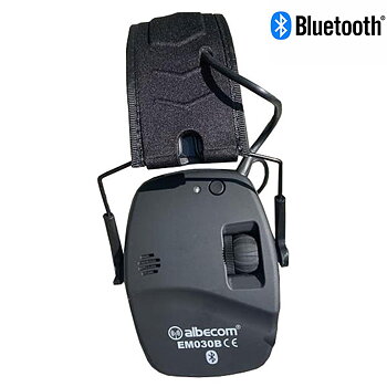 Albecom EM030-B Hörselskydd, Bluetooth, Siliconringar, Svart