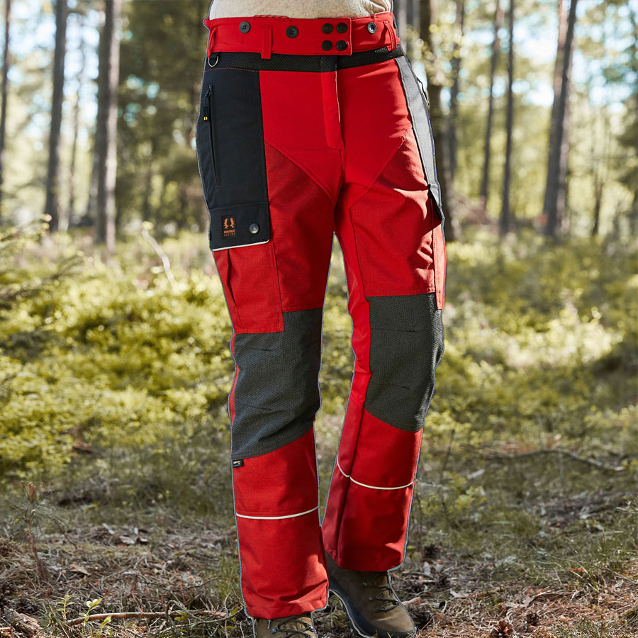 Nordforest Hunting Vildsvinsskyddsbyxor Dam, Röd - 3