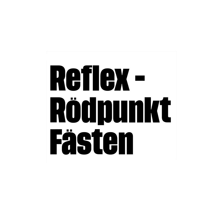 Reflex- & rödpunktfästen