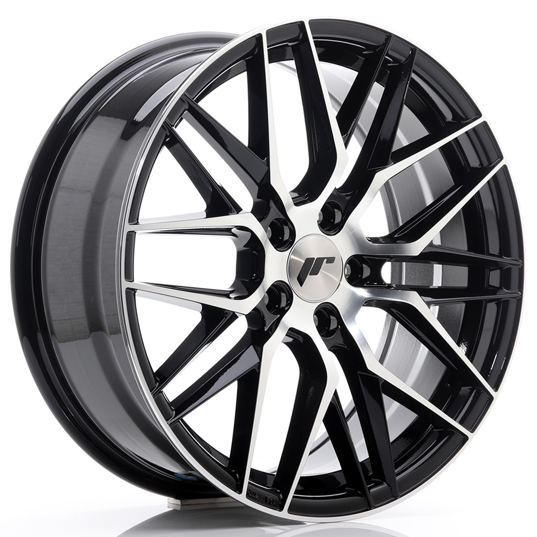18" JR Wheels JR28 - Glossy Black Machined Face