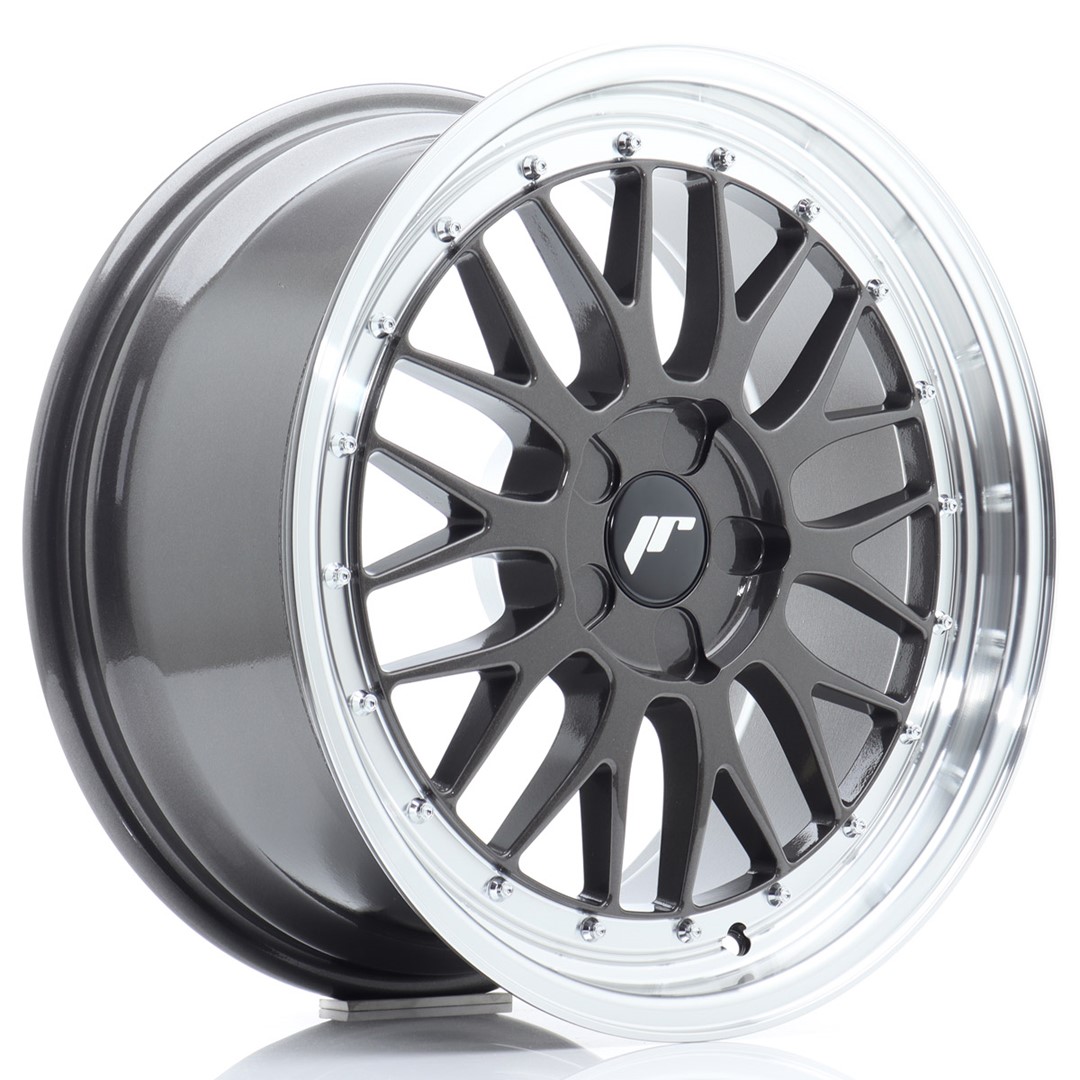 18" JR Wheels JR23 - Hyper Grey Machined Lip
