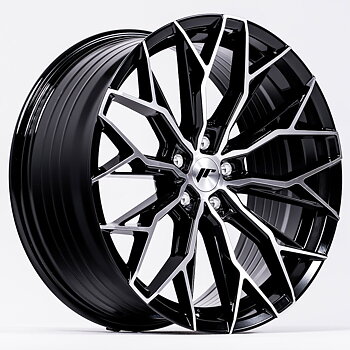 15" JR Wheels JR49 - Glossy Black Machined Face
