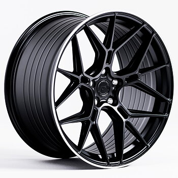 19" JR Wheels JR51 - Satin Black Machined Lip