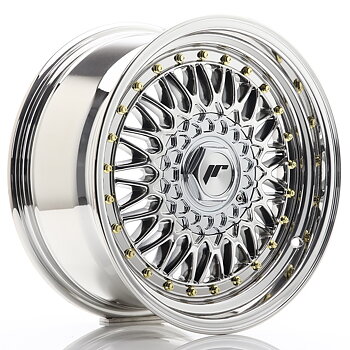 16" JR Wheels JR9 - Chrome - Gold Rivets