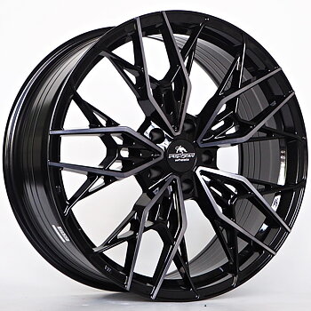 20" FORZZA SPECTRUM - BLACK BRUSHED BLACK CLEAR COAT