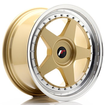 18" JR Wheels JR6 - Gold Machined Lip