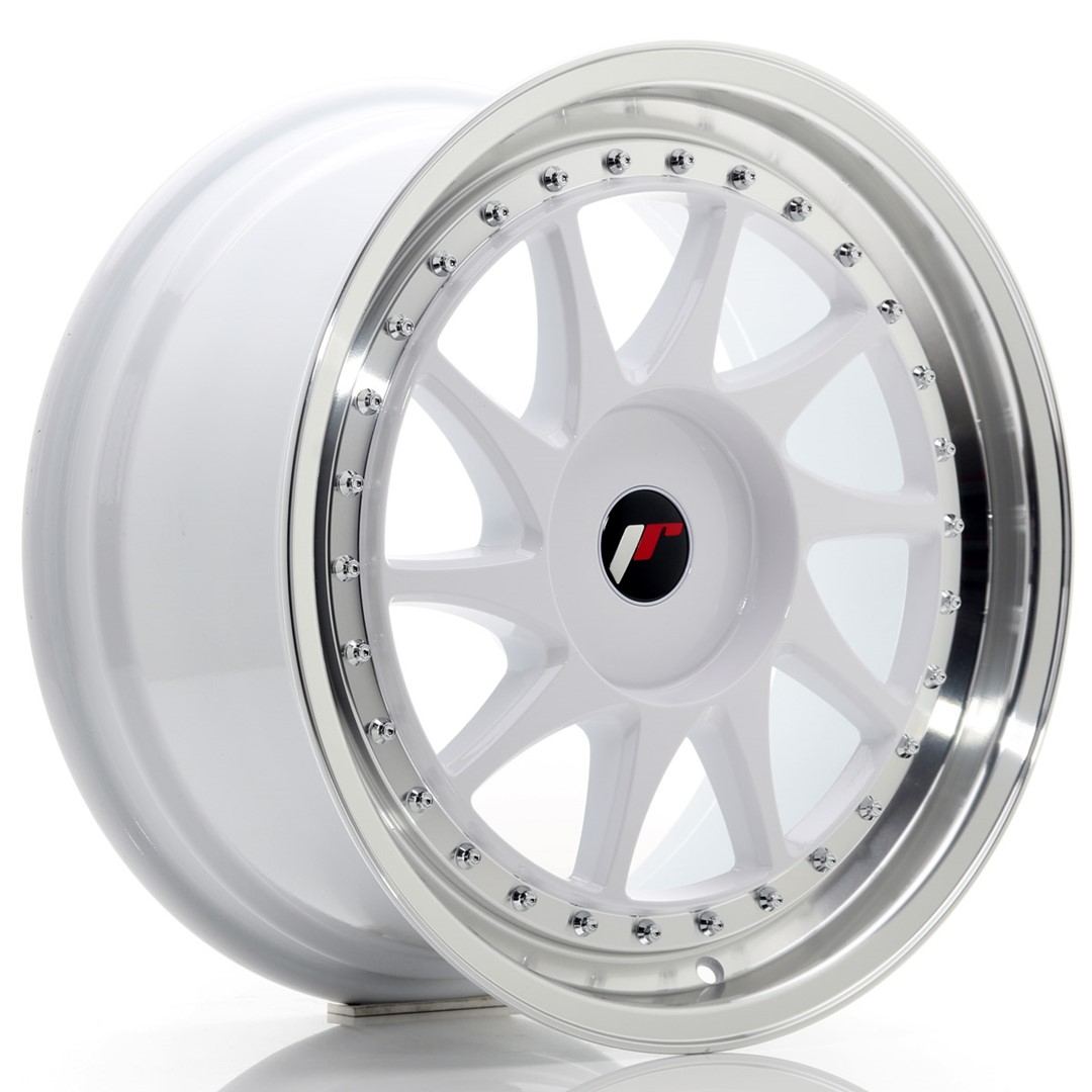 18" JR Wheels JR26 - White Machined Lip