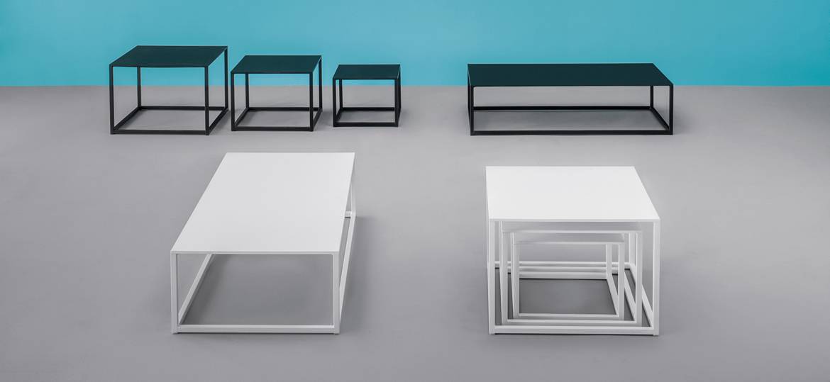 Coffee table CODE Solid laminate top, Inside / outside - Several sizes - 6