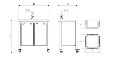 Mobile sink / sink with pump - 4