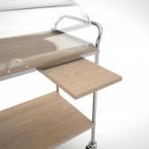 Serveringsvagn Hira Clear med plexiglasskydd - 6