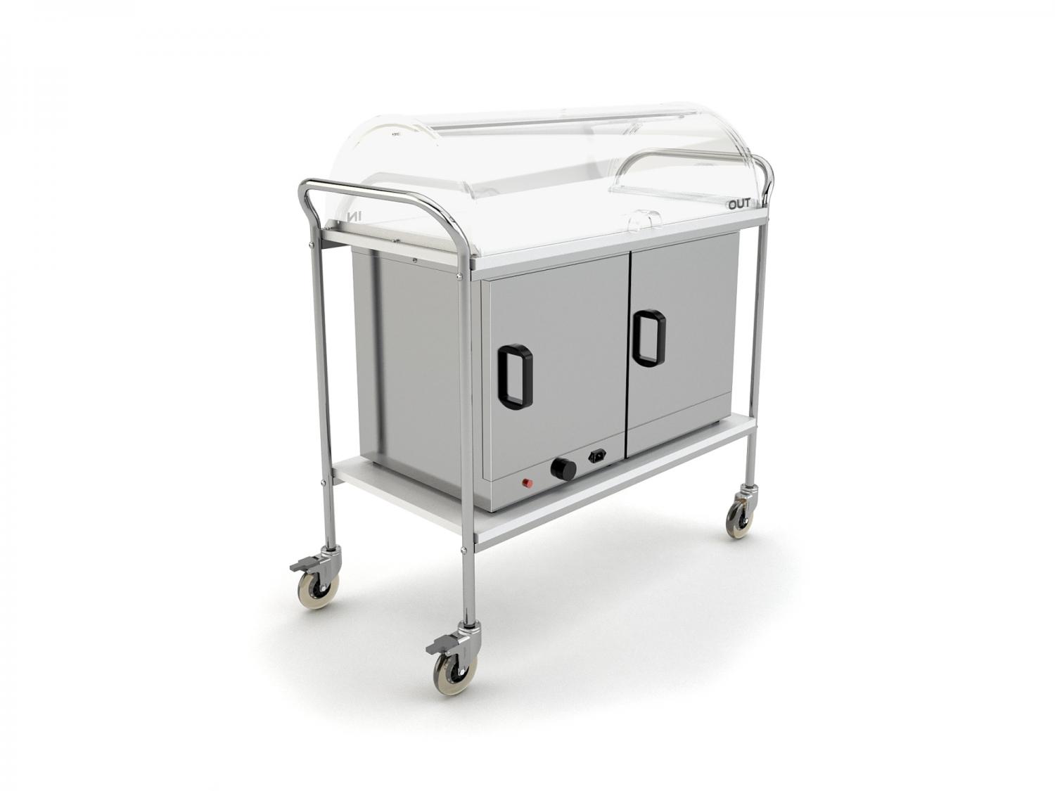 Serveringsvagn Hira Clear med plexiglasskydd - 4