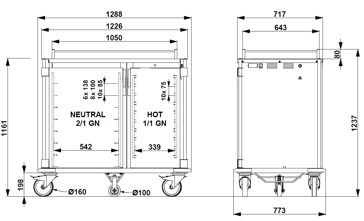 Food distribution trolley Thermocare - 6