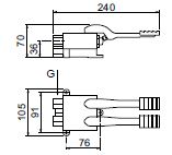 Fotpedal,1 för kallt och 1 för varmt vatten, anslutning 1/2 " - 2