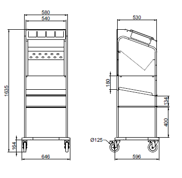 Trolley, cutlery and bread module - OMNIA - 2