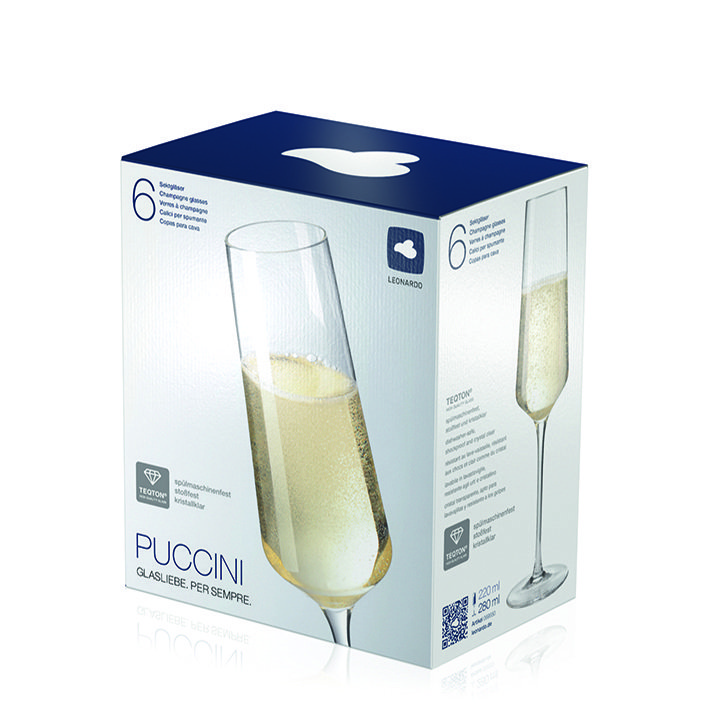 PUCCINI 6-pack Champagneglas 280ml - 5