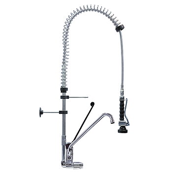Försköljningsenhet på monobloc och vridbar kran, anslutning 1/2 "