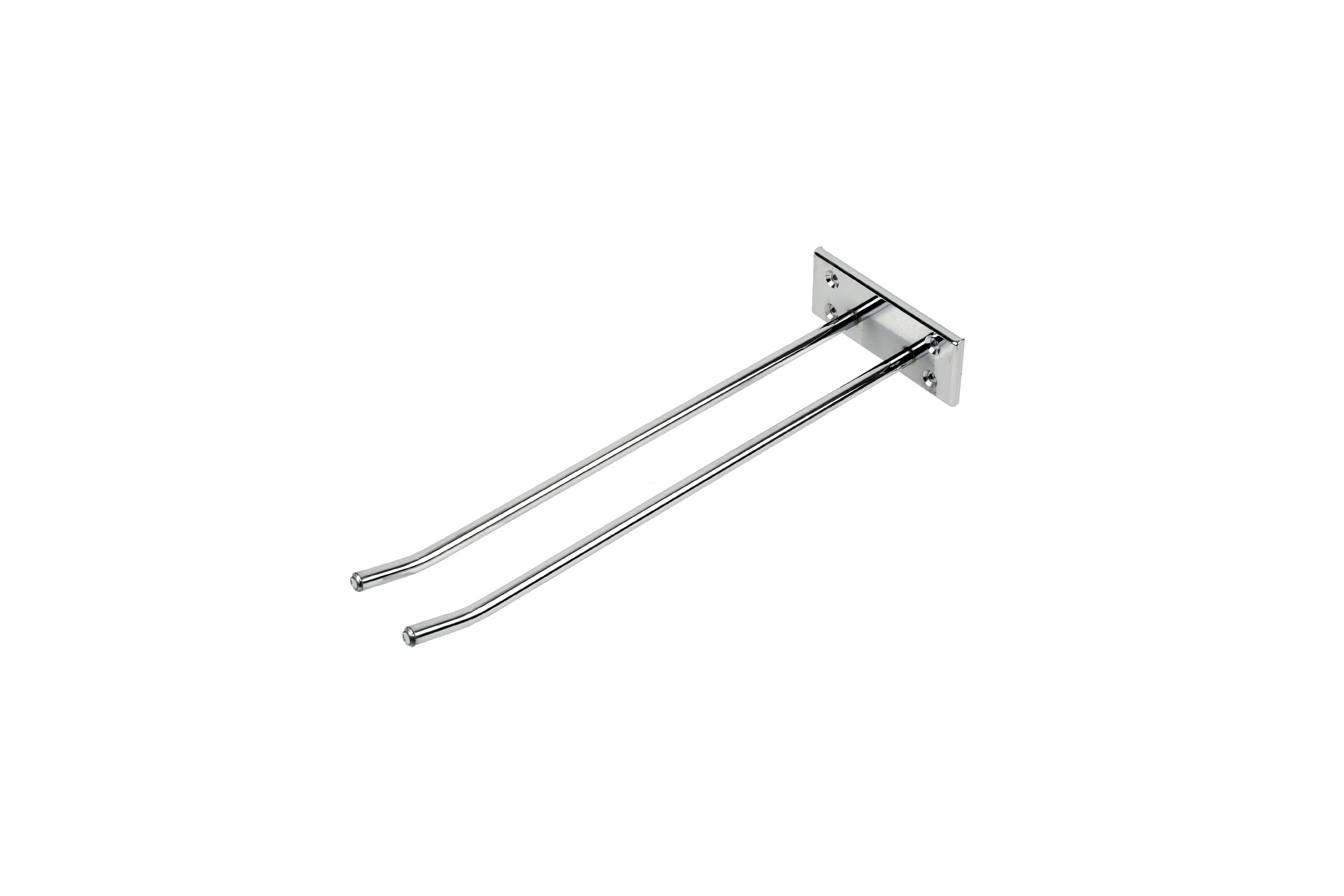Glashängare  för väggmontage, Silver, 1 sektion