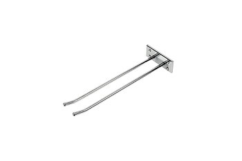 Glass mount for wall mounting, Silver, 1 sektion
